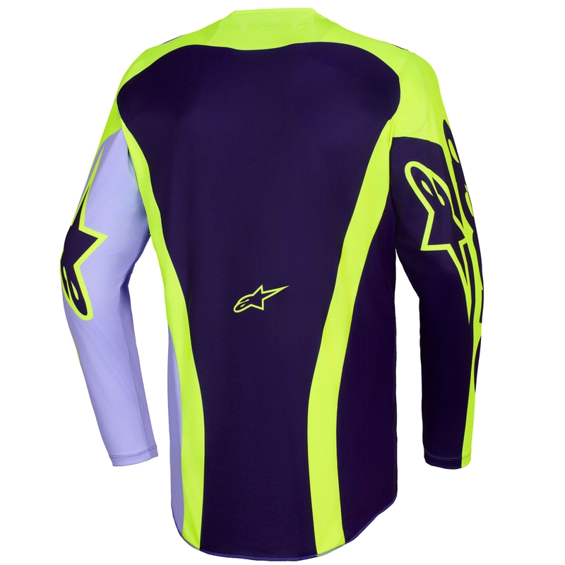 Motokrosový dres Alpinestars Racer Portl fialovo-fluorescenčno žltý