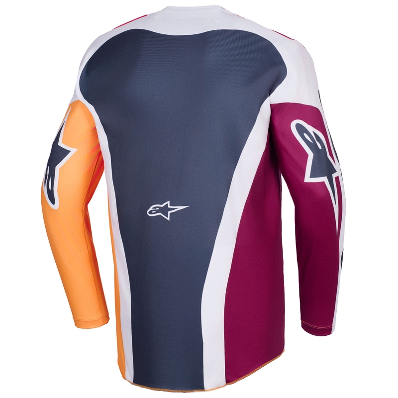 Motokrosový dres Alpinestars Racer Portl červeno-oranžovo-svetlo šedý
