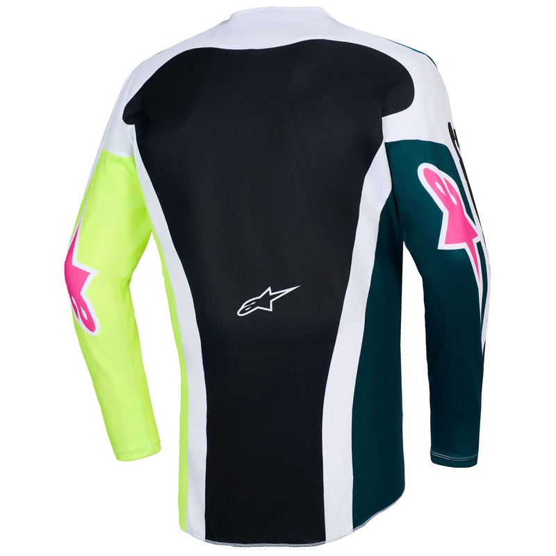 Motokrosový dres Alpinestars Racer Portl zeleno-bielo-čierny
