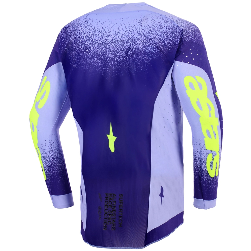 Motokrosový dres Alpinestars Supertech Scenz fialovo-fluo žltý