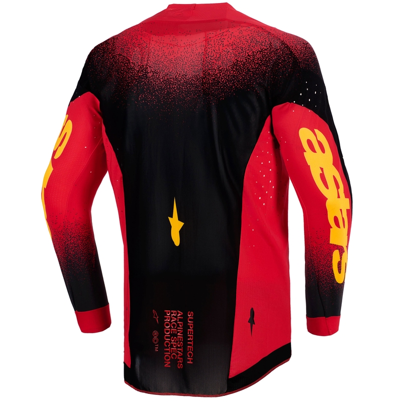Motokrosový dres Alpinestars Supertech Scenz červeno-čierno-žltý