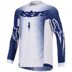 Motokrosový dres Alpinestars Supertech Scenz svetlo šedo-tmavo modrý