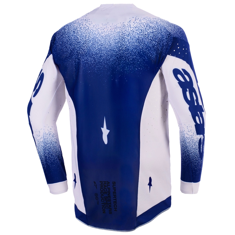 Motokrosový dres Alpinestars Supertech Scenz svetlo šedo-tmavo modrý