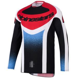 Motokrosový dres Alpinestars Techstar Knif čierno-bielo-modro-červený