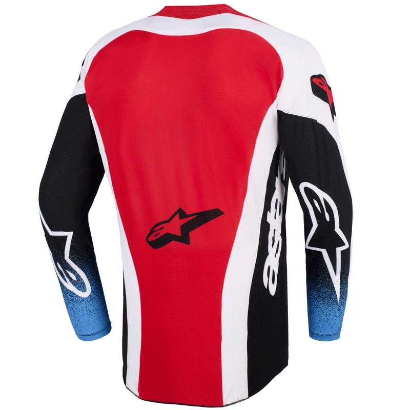 Motokrosový dres Alpinestars Techstar Knif čierno-bielo-modro-červený