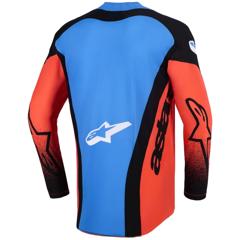 Motokrosový dres Alpinestars Techstar Knif oranžovo-čierno-modrý