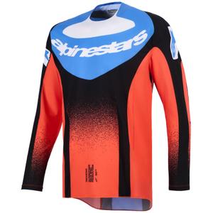 Motokrosový dres Alpinestars Techstar Knif oranžovo-čierno-modrý
