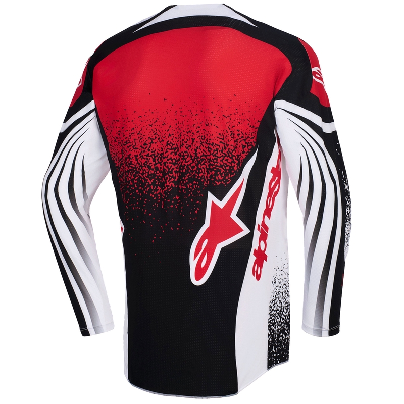 Motokrosový dres Alpinestars Techstar Nomur čierno-bielo-červený