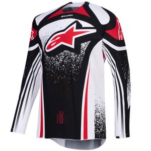 Motokrosový dres Alpinestars Techstar Nomur čierno-bielo-červený