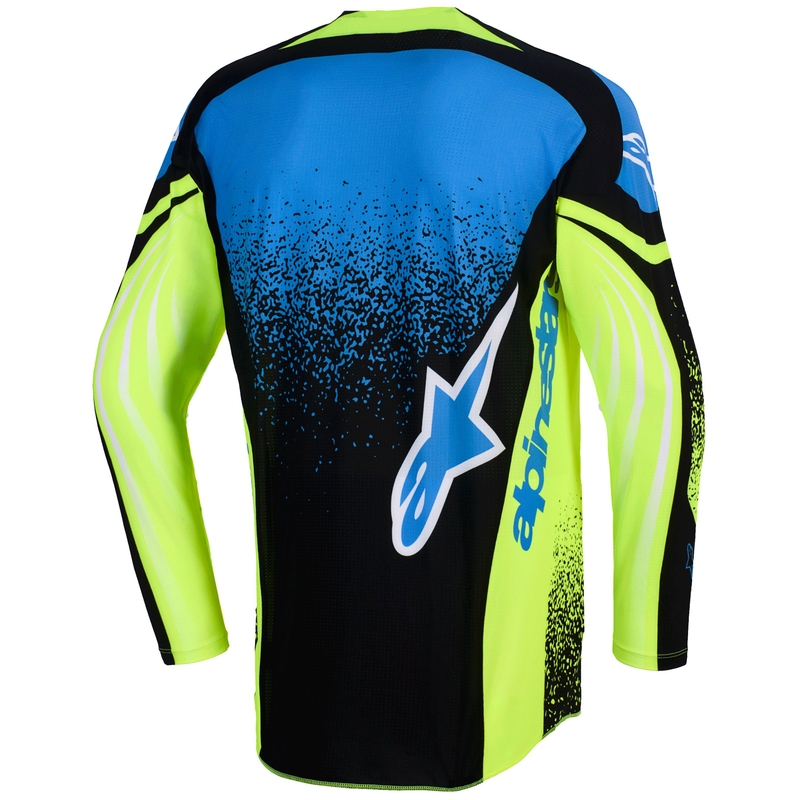 Motokrosový dres Alpinestars Techstar Nomur tmavo modro-fluo žlto-modrý