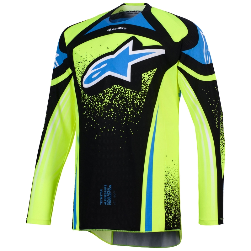 Motokrosový dres Alpinestars Techstar Nomur tmavo modro-fluo žlto-modrý