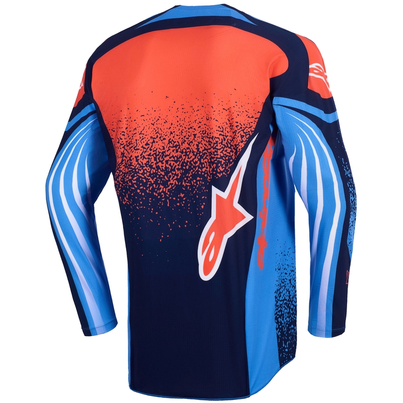 Motokrosový dres Alpinestars Techstar Nomur tmavo modro-oranžovo-modrý
