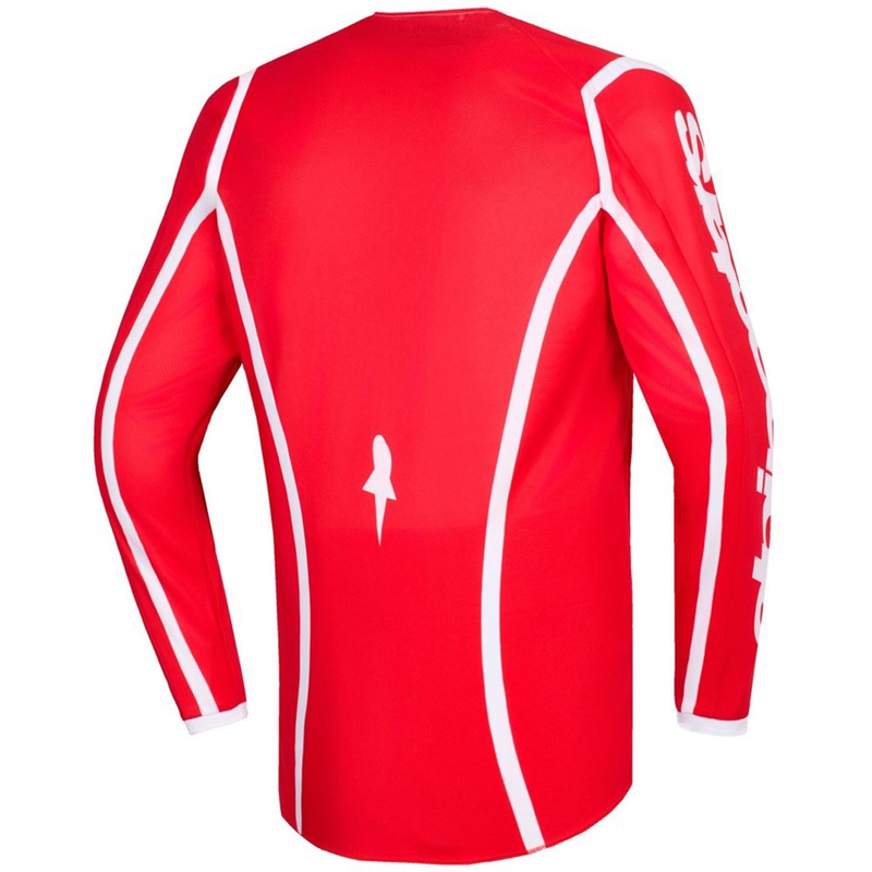 Motokrosový dres Alpinestars Fluid Apex červeno-biely
