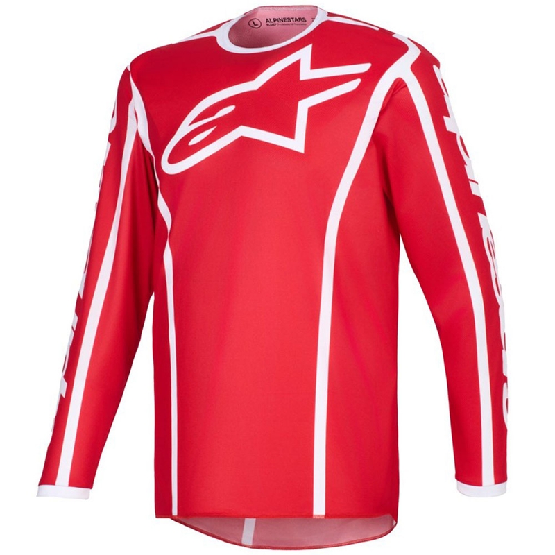 Motokrosový dres Alpinestars Fluid Apex červeno-biely