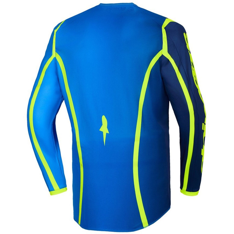 Motokrosový dres Alpinestars Fluid Apex modro-fluo žltý