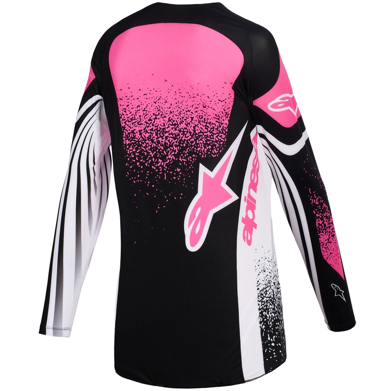 Dámsky motokrosový dres Alpinestars Stella Techstar Nomur čierno-bielo-ružový
