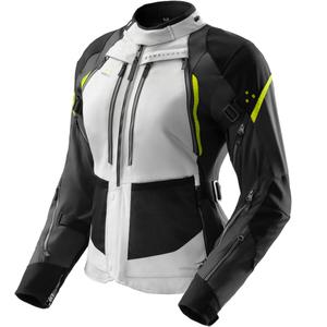 Dámska bunda na motorku Rebelhorn Hardy 3.0 čierno-šedo-fluo žltá