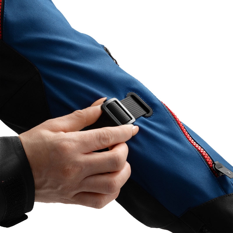 Dámska bunda na motorku Rebelhorn Hardy 3.0 modro-šedo-červená