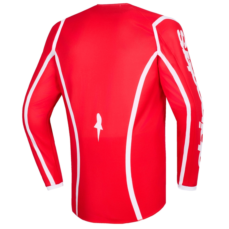 Detský motokrosový dres Alpinestars Fluid Apex červeno-biely