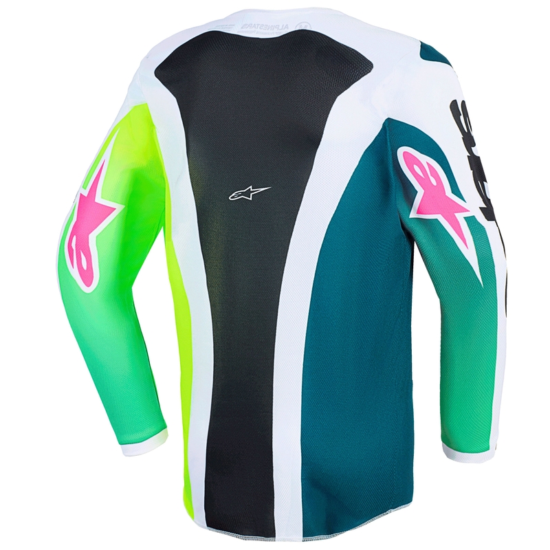 Detský motokrosový dres Alpinestars Fluid Portl zeleno-bielo-čierny