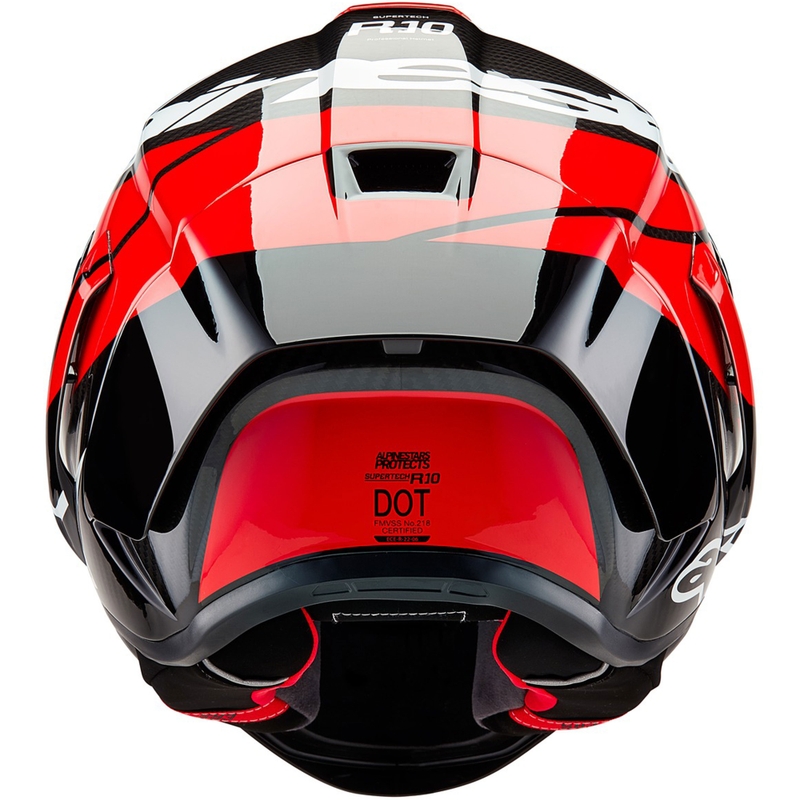 Integrálna helma na motorku Alpinestars Supertech R-10 Element carbon fluo červeno-biela