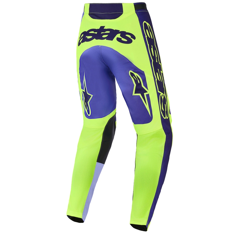 Motokrosové nohavice Alpinestars Racer Portl fialovo-fluo žlté