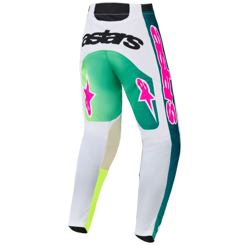 Motokrosové nohavice Alpinestars Racer Portl zeleno-bielo-čierne