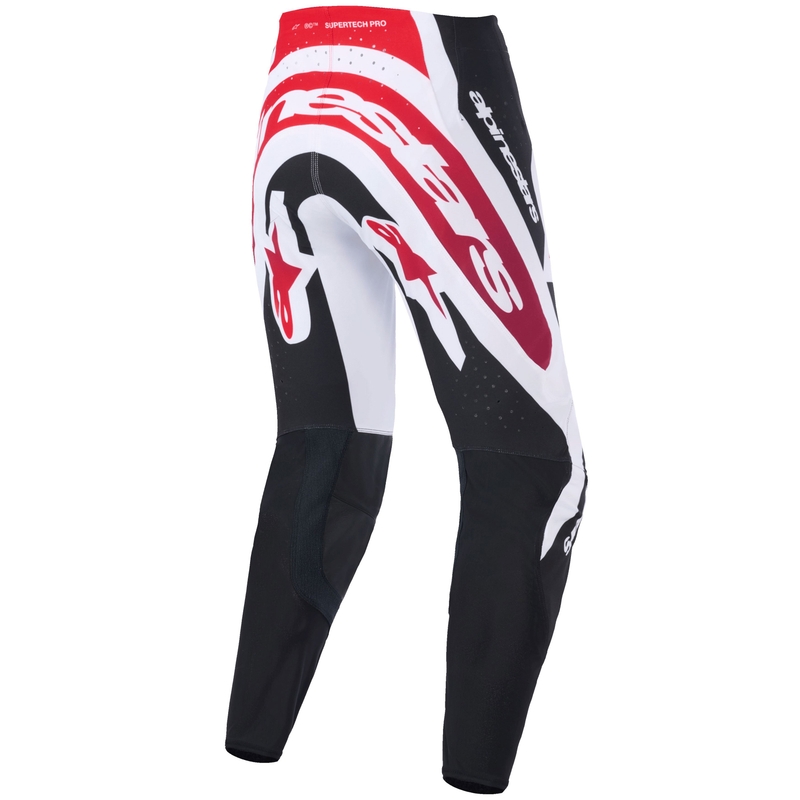 Motokrosové nohavice Alpinestars Supertech Pro Vista čierno-červeno-biele