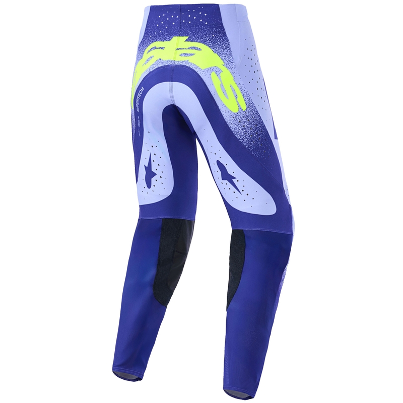 Motokrosové nohavice Alpinestars Supertech Scenz fialovo-fluorescenčno žlté