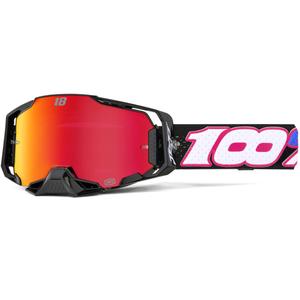 Motokrosové okuliare 100% Armega Hiper Jett Special s červeným plexi