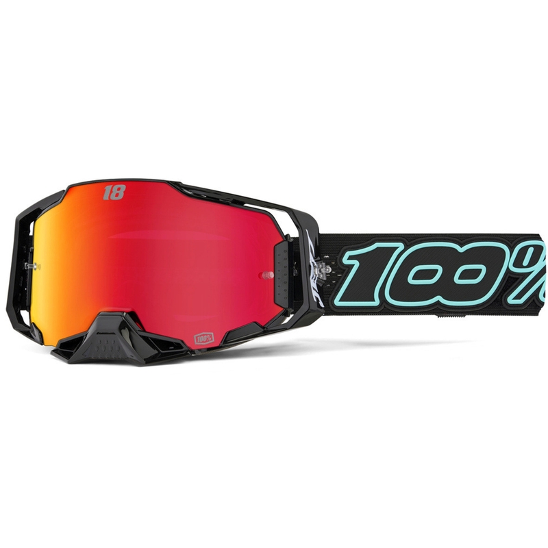 Motokrosové okuliare 100% Armega Hiper Jett Special s červeným plexi