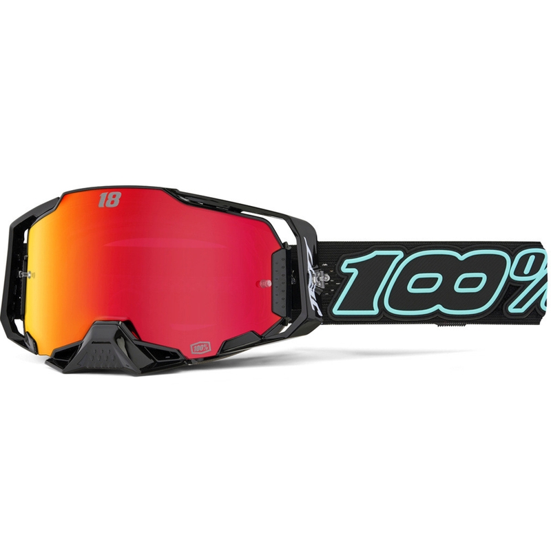Motokrosové okuliare 100% Armega Hiper Jett Special s červeným plexi