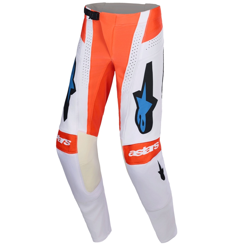 Motokrosové nohavice Alpinestars Techstar Knif svetlo šedo-fluorescenčno oranžovo-čierne