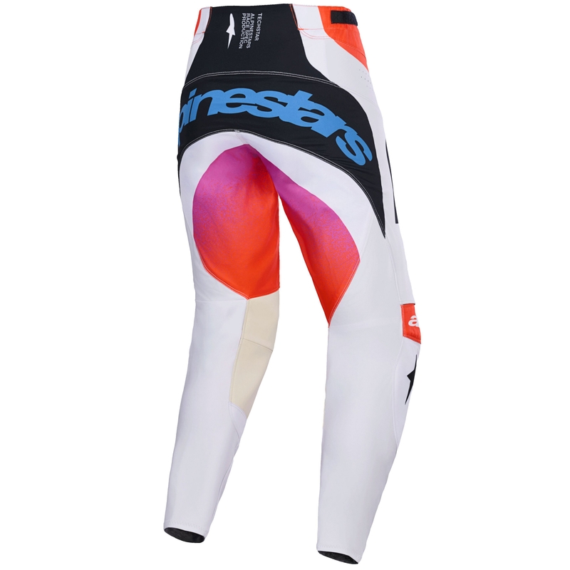 Motokrosové nohavice Alpinestars Techstar Knif svetlo šedo-fluorescenčno oranžovo-čierne