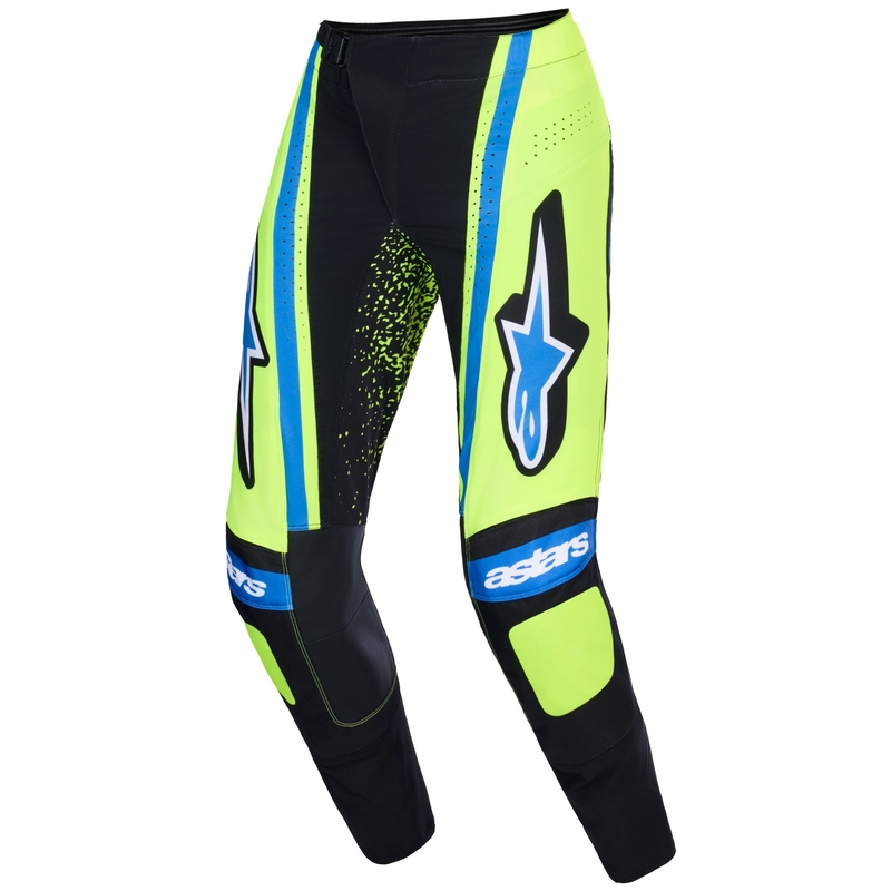 Motokrosové nohavice Alpinestars Techstar Nomur tmavo modro-fluorescenčno žlto-modré