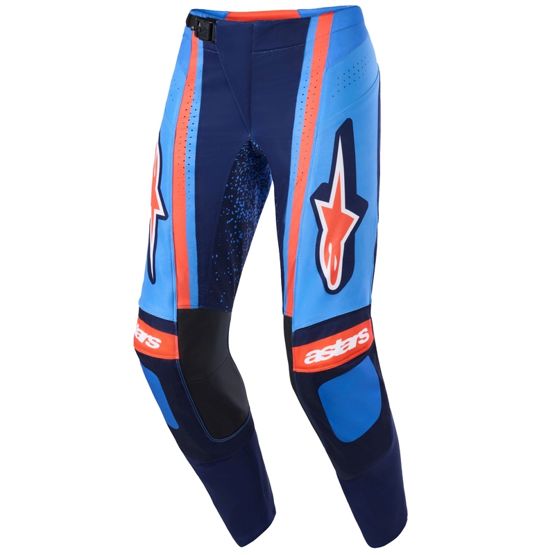Motokrosové nohavice Alpinestars Techstar Nomur tmavo modro-oranžovo-modré