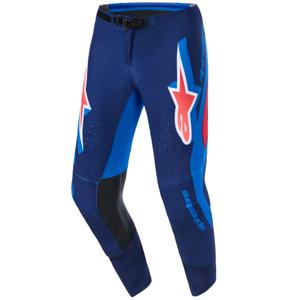 Motokrosové nohavice Alpinestars Supertech Vista tmavo modro-korálovo-cobaltové