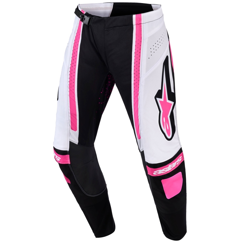 Dámske motokrosové nohavice Alpinestars Stella Techstar Nomur čierno-bielo-ružové
