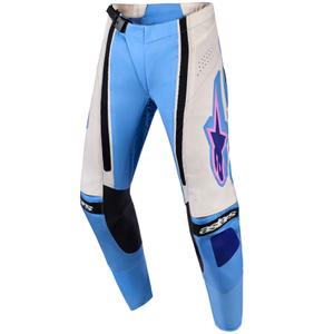 Dámske mx nohavice Alpinestars Stella Techstar Nomur svetlo modro-bielo offwite-čierno-ružové