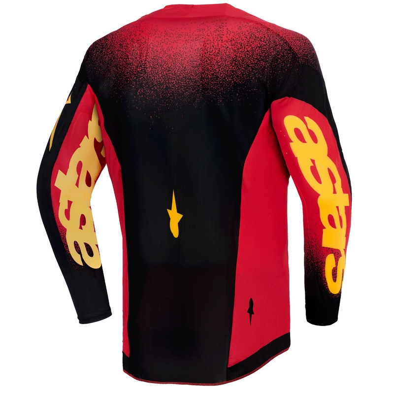 Detský motokrosový dres Alpinestars Supertech Scenz červeno-čierno-žltý