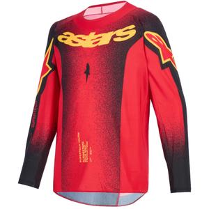 Detský motokrosový dres Alpinestars Supertech Scenz červeno-čierno-žltý