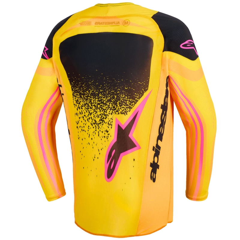 Detský motokrosový dres Alpinestars Techstar Nomur oranžovo-žlto-ružový