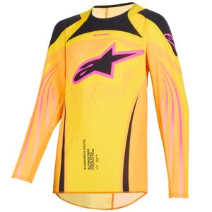 Detský motokrosový dres Alpinestars Techstar Nomur oranžovo-žlto-ružový