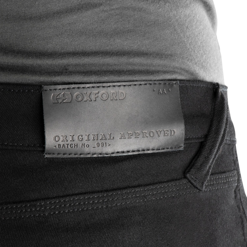 Dámske džínsy na motorku OXFORD ORIGINAL APPROVED SUPER STRETCH JEANS AA SLIM FIT čierne