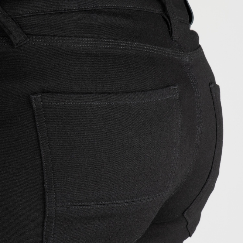 Dámske džínsy na motorku OXFORD ORIGINAL APPROVED SUPER STRETCH JEANS AA SLIM FIT čierne