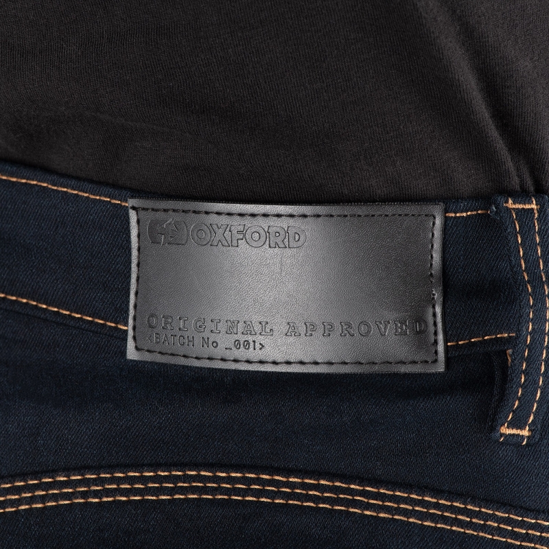Dámske rifle na motorku OXFORD ORIGINAL APPROVED SUPER STRETCH JEANS AA SLIM FIT modré indigo