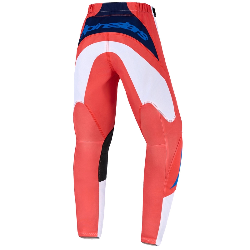 Detské motokrosové nohavice Alpinestars Fluid Grid oranžovo-modro-biele