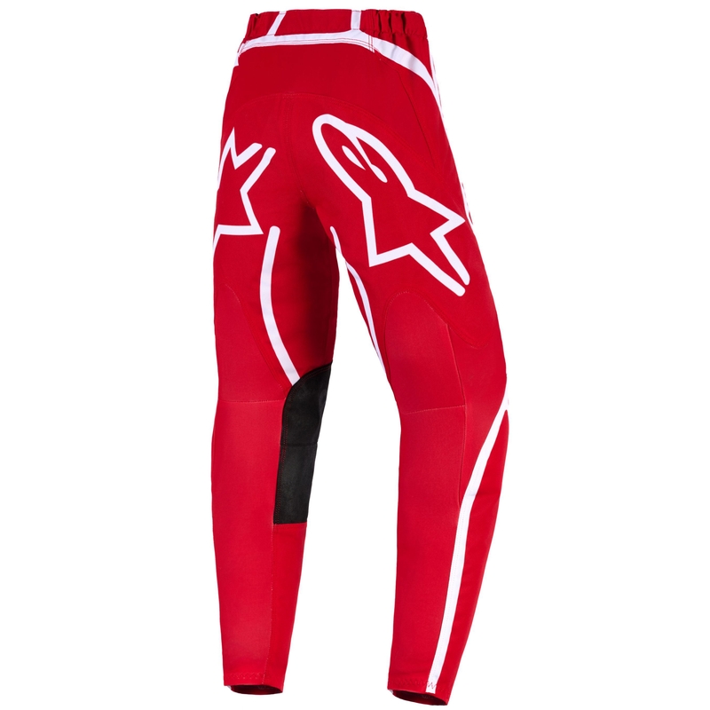 Detské motokrosové nohavice Alpinestars Fluid Apex červeno-biele