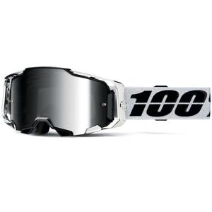 Motokrosové okuliare 100% ARMEGA Atac so strieborným plexi