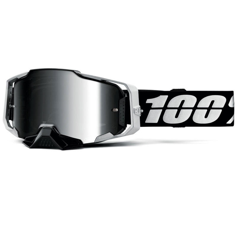 Motokrosové okuliare 100 % ARMEGA Reneen S2 so strieborným plexisklom